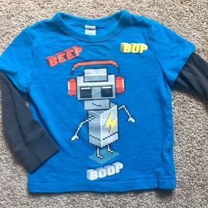 Gap kids 18-24mo robot long sleeve T-shirt. EUC